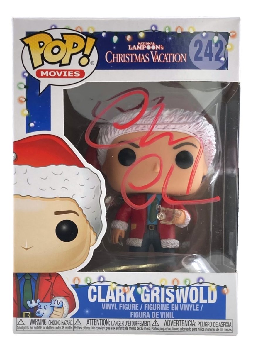 Chevy Chase Signed Red National Lampoon Christmas Vacation Funko Pop #242 - Limited Edition Collectible for Movie Fans & Holiday Decor