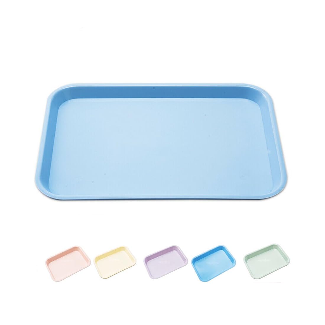 Autoclavable Dental Instrument Tray - Blue Plastic Medical Flat Tray 9.45” x 6.25” x 0.85” - Sterilizable Dental Tools Organizer for Clinics, Hospitals & Home Use