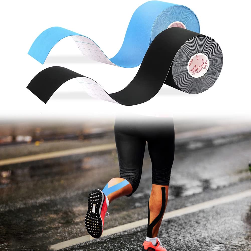 Premium Kinesiology Tape Roll - 5m x 2.5cm Waterproof Sports Tape for Pain Relief & Muscle Support - Ideal for Athletes, Physical Therapy & Injury Recovery