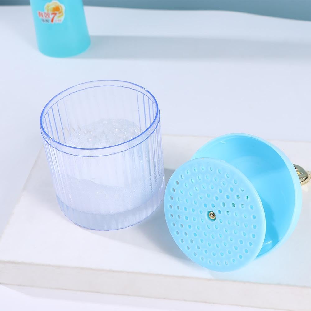 Pokinge 2-Pack Transparent Bubble Foam Maker Cup with Cat Ear Handle - Manual Facial Cleanser Foamer for Deep Cleansing | Perfect for Skincare Routine, Travel & Spa Days