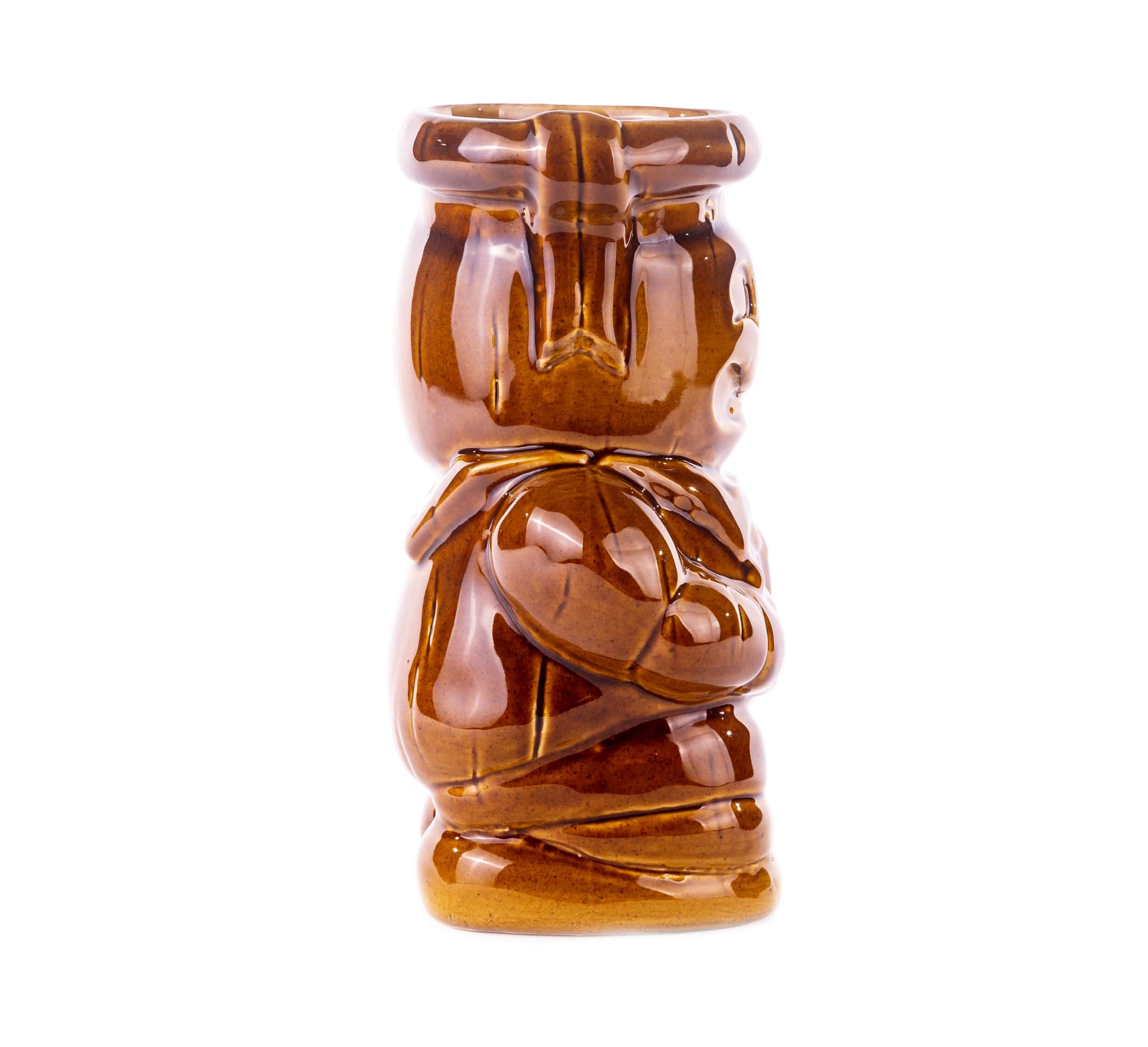 Ghostbusters Stay Puft Marshmallow Man Tiki Mug - Brown Collectible Cup for Movie Fans, Halloween Party Decor & Retro Home Bar Accessories