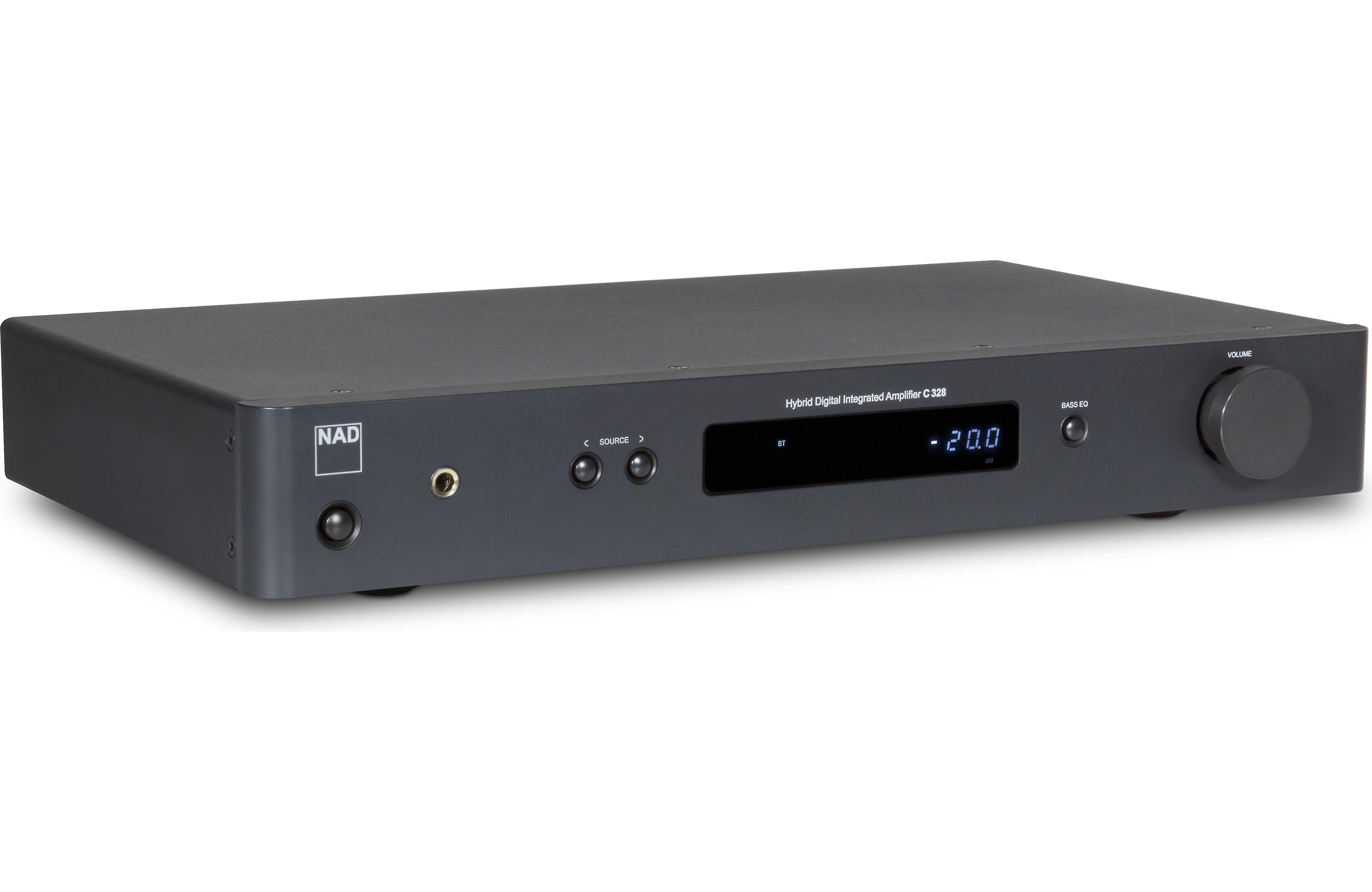 NAD Electronics C 328 Stereo Integrated Amplifier with Built-in DAC & Bluetooth - Perfect for Home Audio Systems & Music Streaming