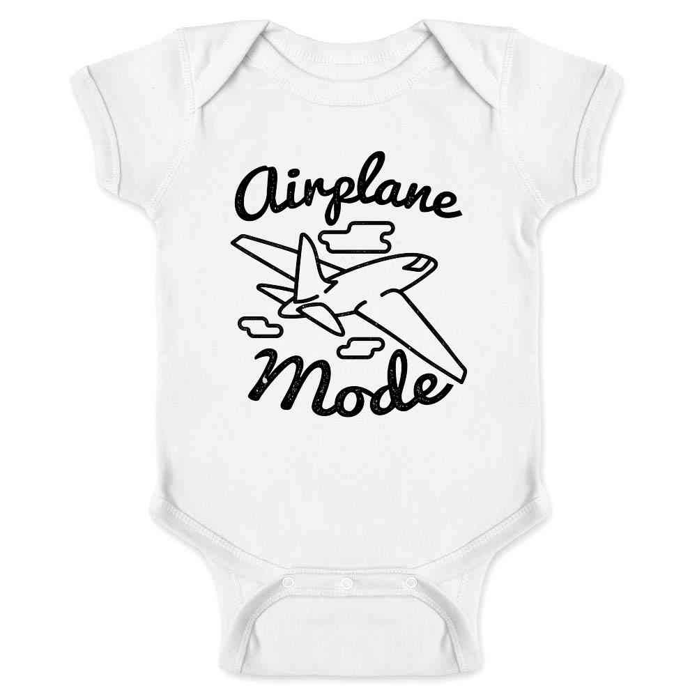 Pop Threads Airplane Mode Travel Vacation T-Shirt for Baby Toddler Kids - Boys & Girls Casual Outfit for Family Trips & Holidays