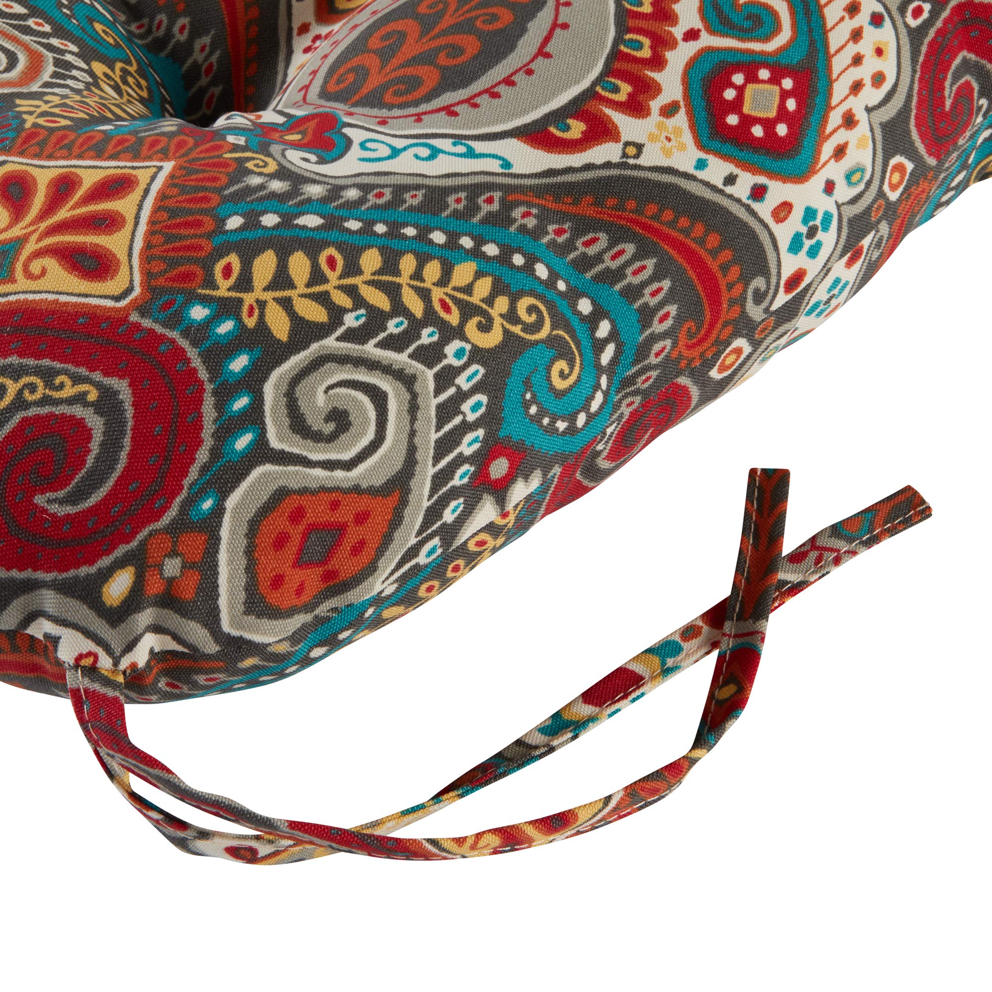 Greendale Home Fashions Outdoor Chair Cushions Set of 2 - Waterproof Patio Seat & Back Cushions for Garden, Deck, Poolside - Painted Desert Design (2-Pack)