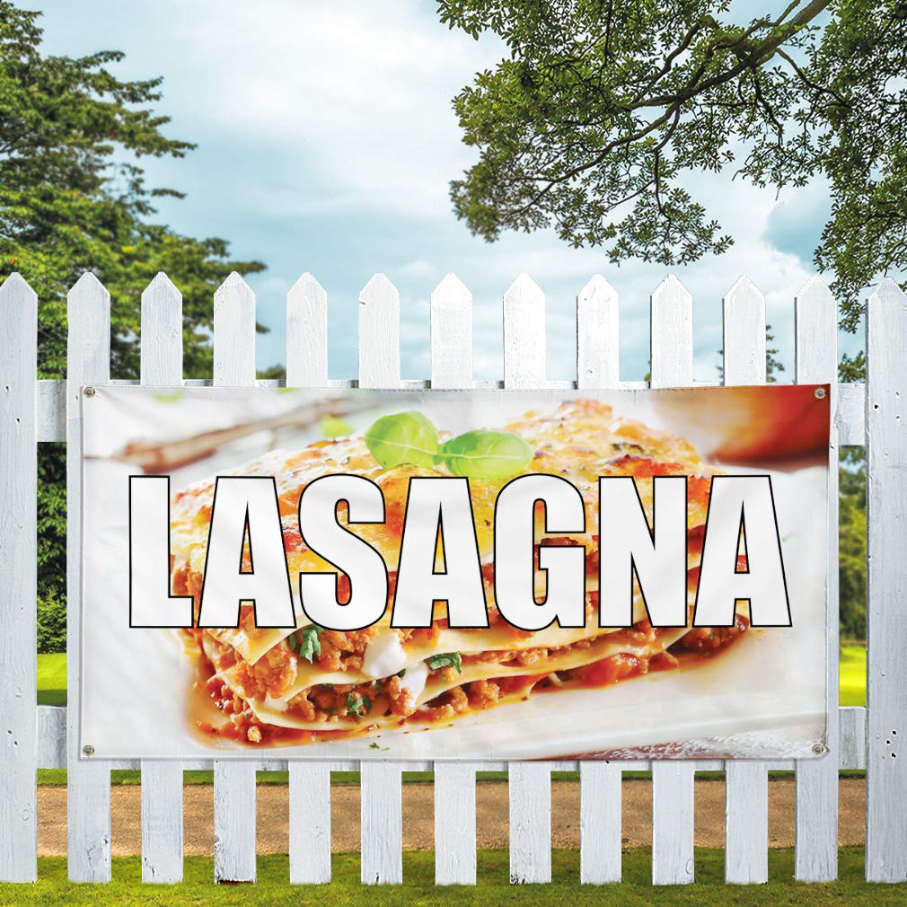 Vinyl Banner Multiple Sizes - 60x144 Inches Outdoor Weatherproof Sign with 10 Grommets for Restaurant, Food & Industrial Advertising | Perfect for Yard Signs, Storefront Displays & Event Promotion