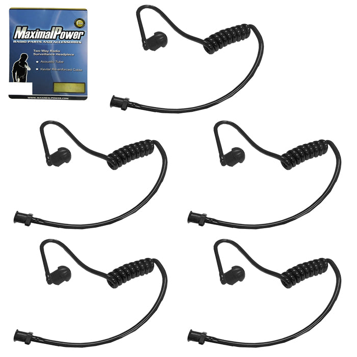 FBI Style Replacement Acoustic Tube for Two-Way Radio Headsets - Durable Spiral Coil Design for Clear Communication (Ideal for Security, Event Staff & Outdoor Adventures)