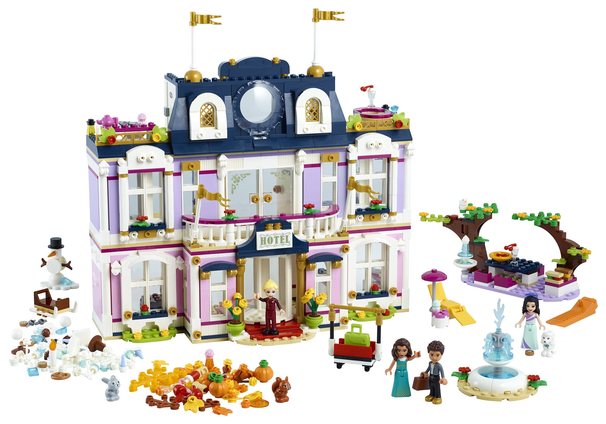 LEGO Friends Heartlake City Grand Hotel 41684 Building Kit with Emma, Stephanie, River & Amelia Mini-Dolls - 1308 Piece Creative Construction Set for Kids Ages 8+ | Perfect for Birthday Gifts, STEM Learning & Family Bonding Activities