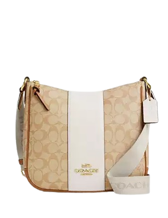Coach Ellie File Bag in Signature Canvas with Stripe - Stylish Work Tote for Women, Perfect for Office, Business Meetings & Professional Carry