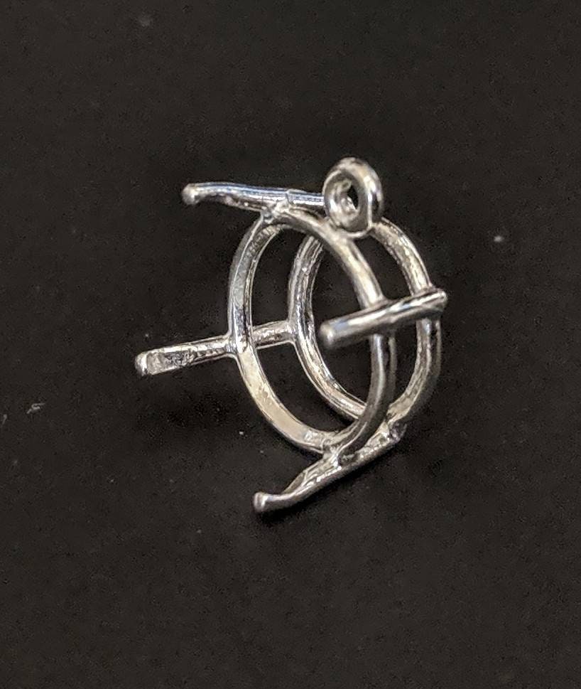 Premium 18mm Round Sterling Silver or 14k Gold Dangle Pendant Setting - Handcrafted in USA - Perfect for Jewelry Making, DIY Earrings & Necklace Designs