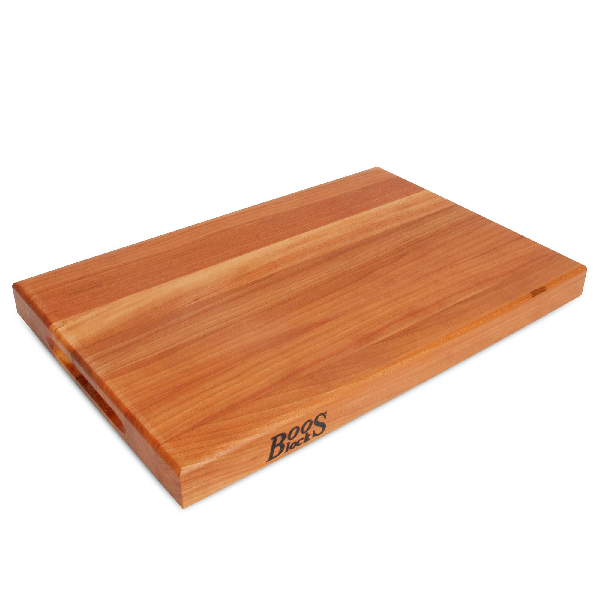 John Boos Block R-Board Reversible Wood Cutting Board - 24x18x1.5 Inch Cherry Wood - Premium Kitchen Cutting Board for Chefs & Home Cooking - Perfect for Meat, Vegetables & Food Prep