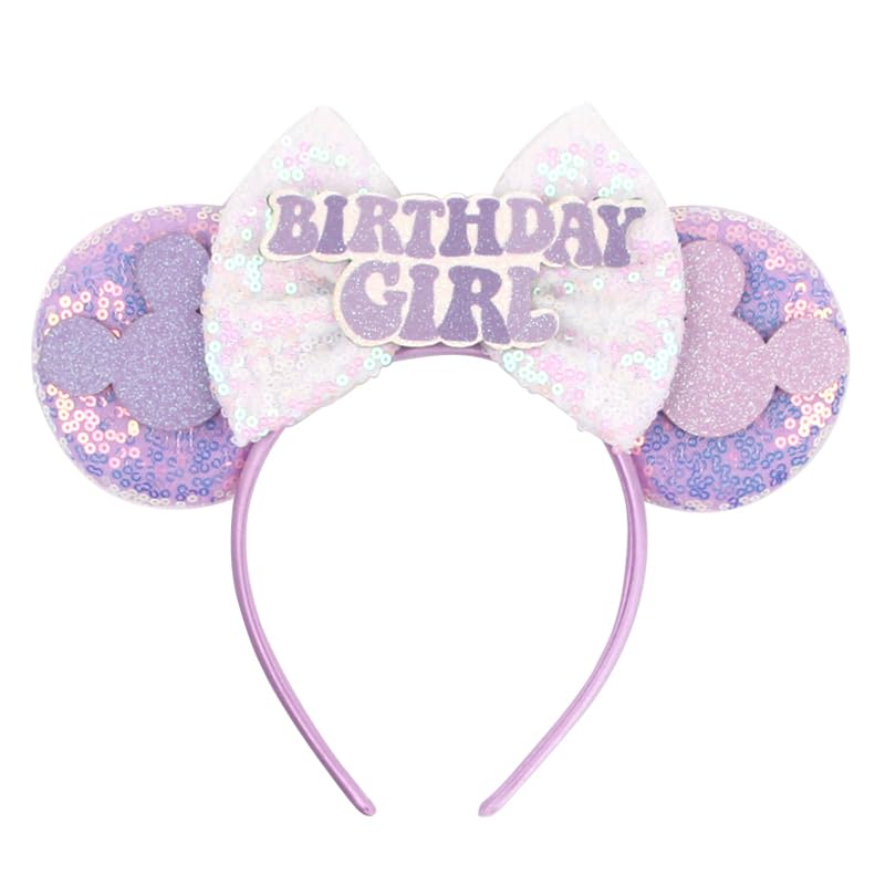 Birthday Girl-purple Shiny Sequins
