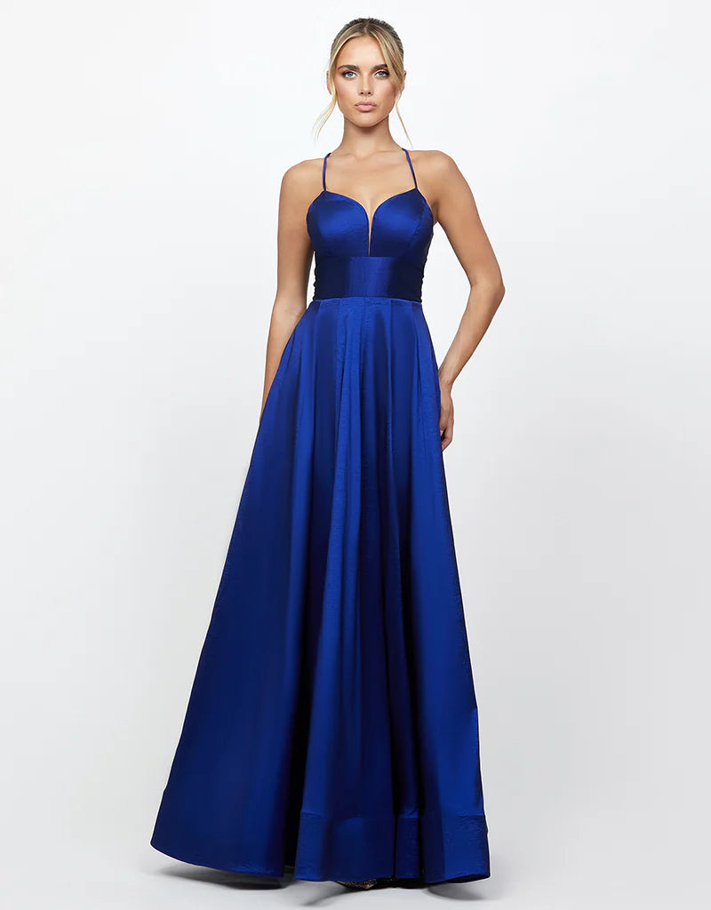 Lola Strappy Back Gown - Elegant Evening Dress for Women | Formal Gowns for Prom, Wedding, Cocktail Party & Special Occasions