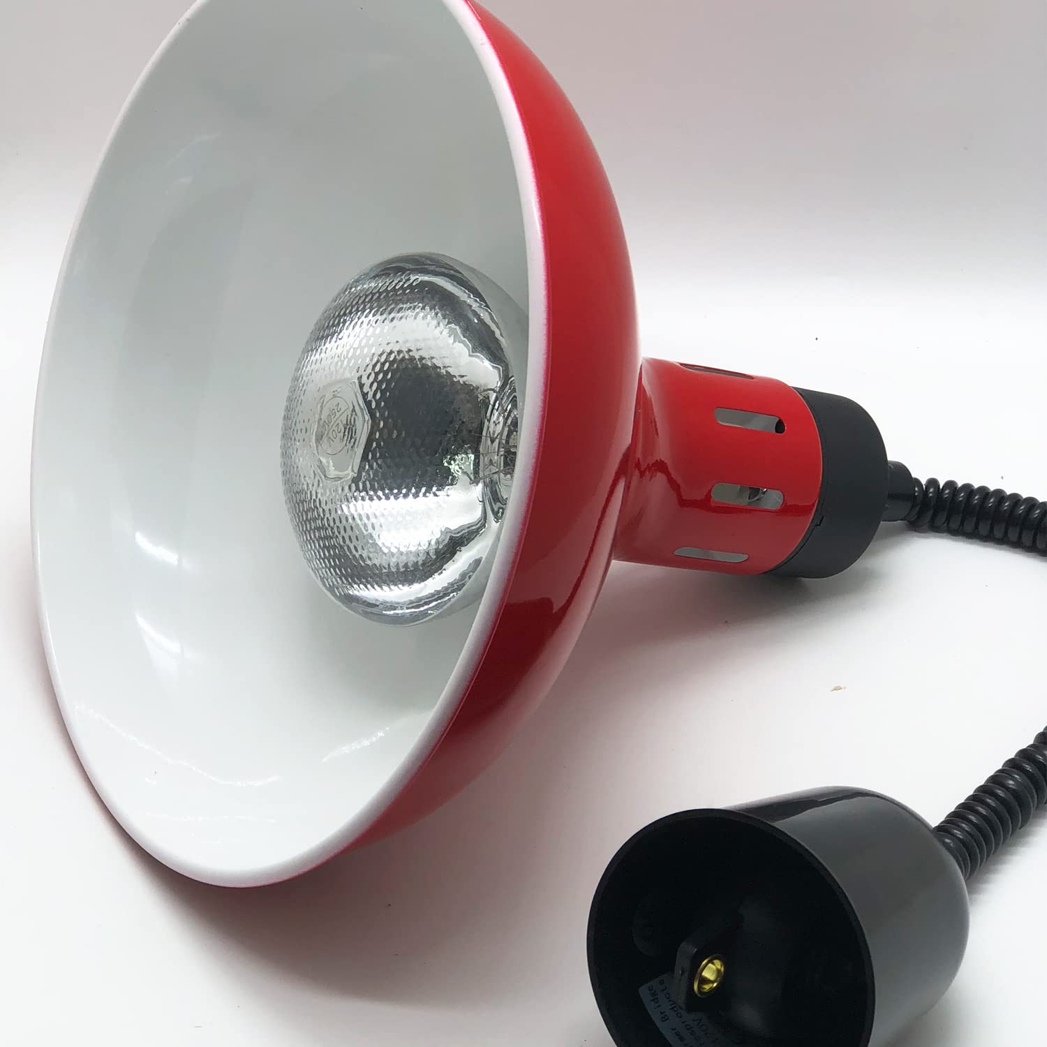Commercial Food Warmer Lamp - 29cm Diameter Adjustable Buffet Heater (60-150cm Height) - Red - Perfect for Restaurants, Catering & Buffet Service