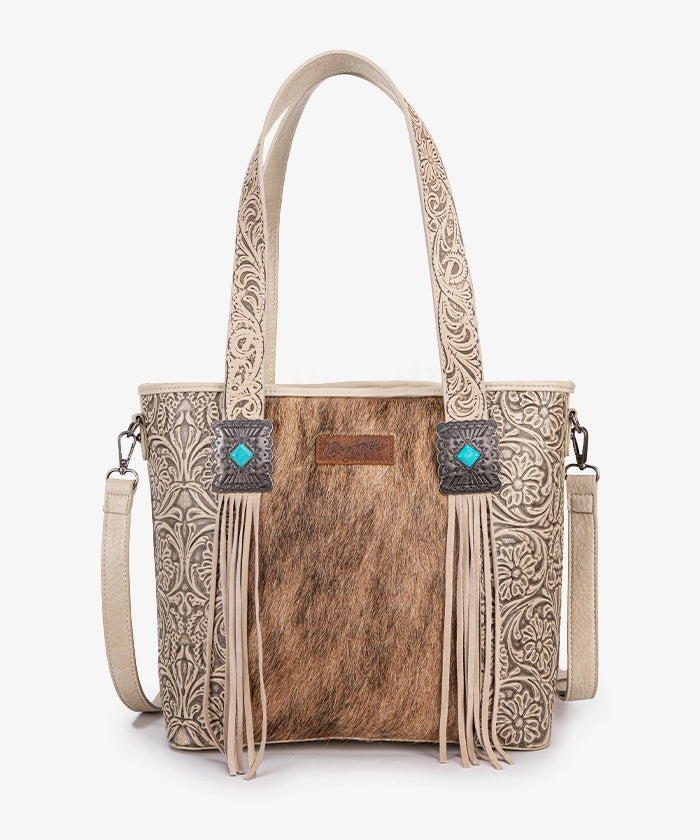 Wrangler Genuine Cowhide Leather Fringe Crossbody Purse for Women - Stylish Concealed Carry Handbag for Everyday Use, Travel & Outdoor Adventures