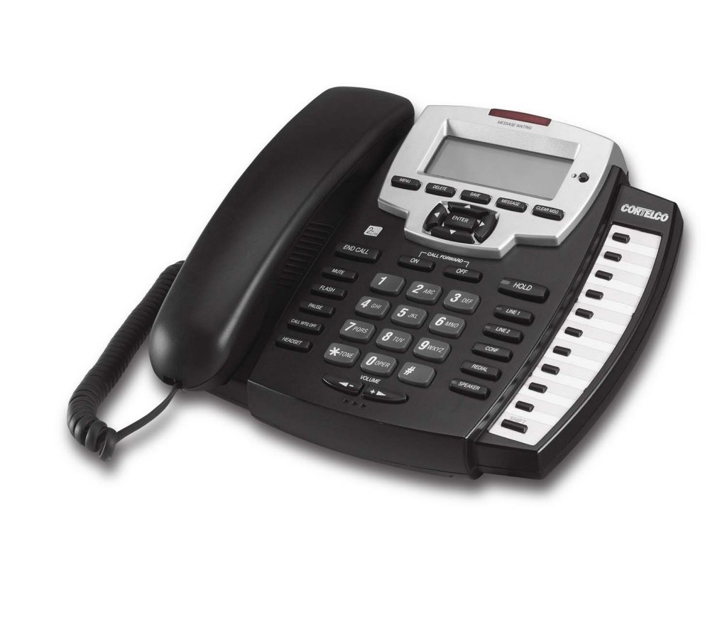 Cortelco 2 Line Corded Telephone for Office & Home - Reliable Landline Phone with Caller ID & Speakerphone - Perfect for Business, Reception, and Home Use