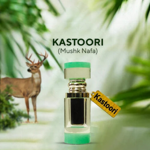 KASTURI Pure Deer Musk Nafa Perfume Oil 12ml - Luxurious Glass Bottle Packaging for Men & Women | Perfect for Special Occasions, Romantic Dates & Gift Giving