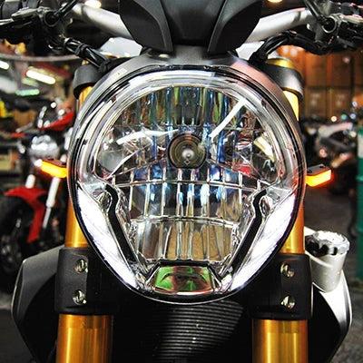 Ducati Monster 821 Front Turn Signals LED Indicators - Compatible with 2014-2017 Models | Motorcycle Safety Lighting for Night Riding & Urban Commuting