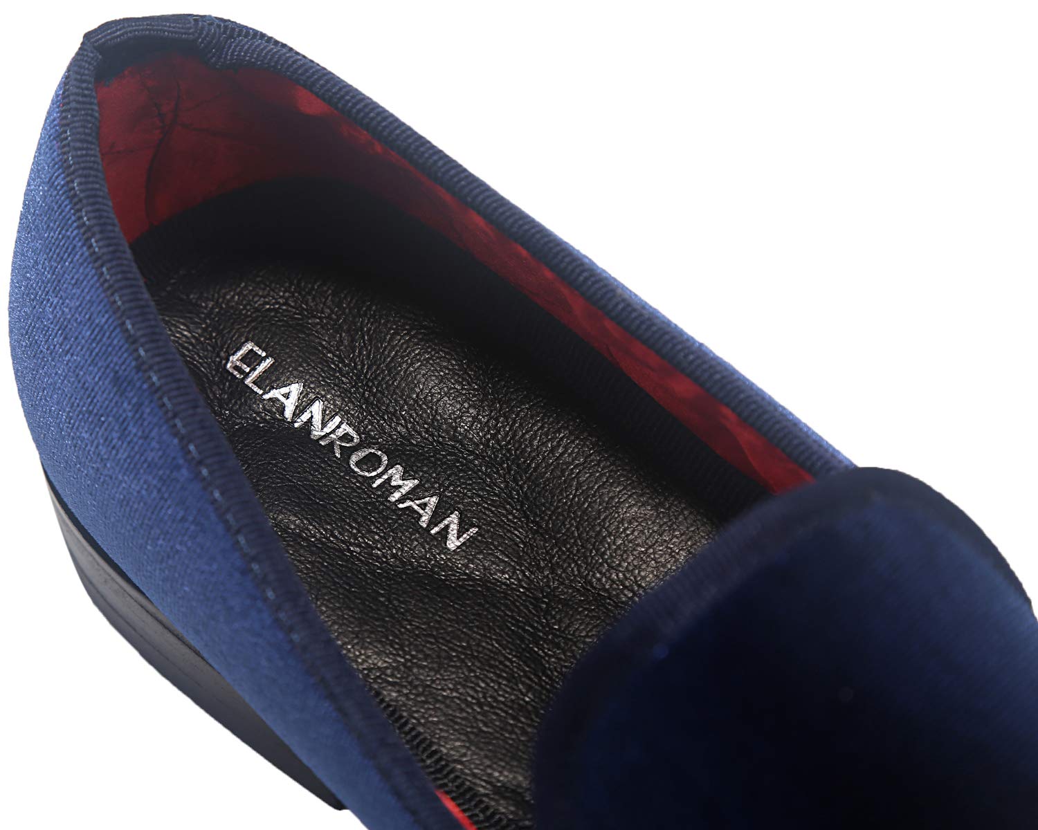 ELANROMAN Men's Velvet Embroidered Loafers - Fashion Formal Shoes for Wedding, Prom & Party Occasions | Comfortable Dress Shoes for Special Events