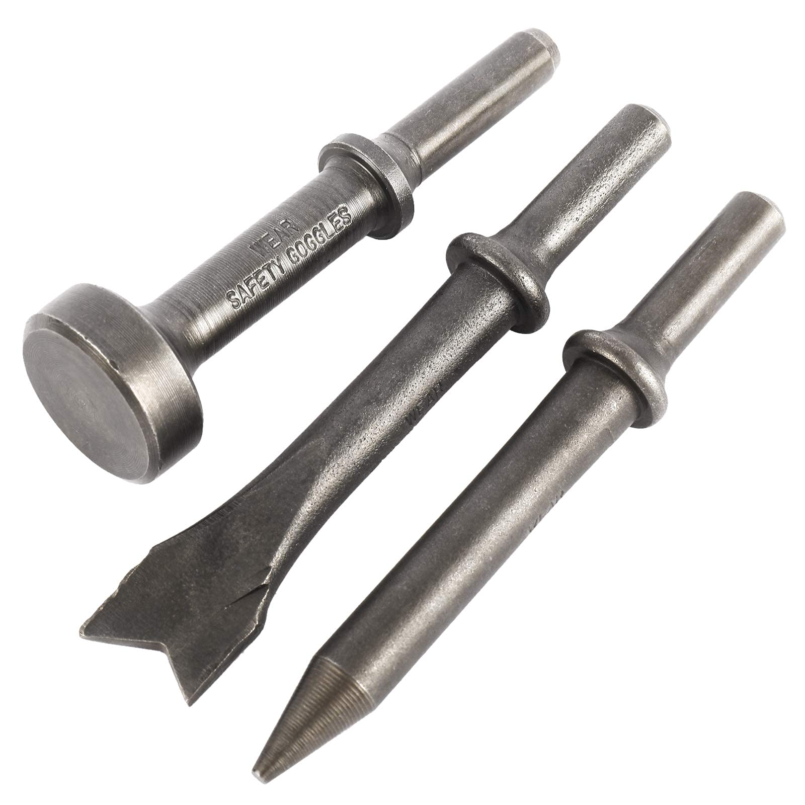 KUNTEC 9-Piece Pneumatic Chisel Tool Set - Air Hammer Punch & Chipping Bits with 0.39