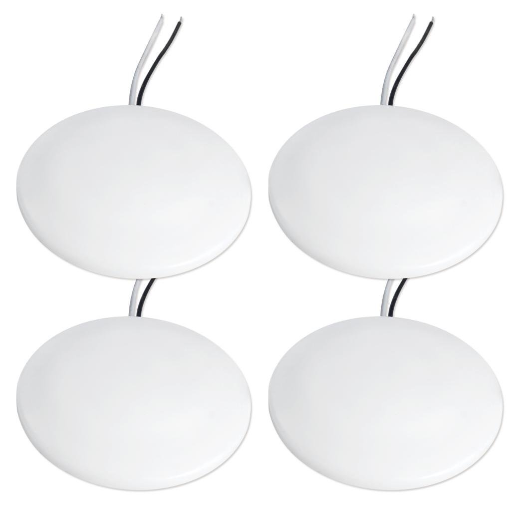 12V RV LED Ceiling Lights - 4.5 Inch Surface Mount Interior Lighting for Trailers & Boats (Soft White 3500K, 300lm, Pack of 4) - Perfect for Camping, Road Trips & Marine Use