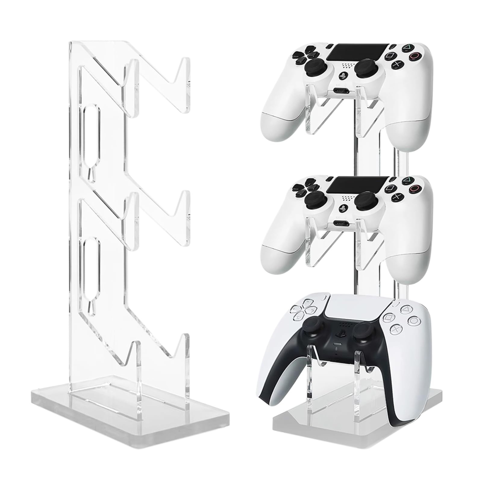Nizirioo 3-Layer Acrylic Controller Stand Holder - Universal Gaming Accessory for Xbox One, Switch, PS4, PS5 - Perfect for Organized Gaming Setup & Display