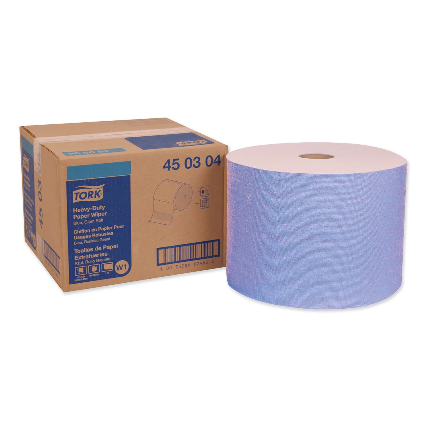 Heavy-Duty Blue Paper Wiper Roll - Industrial Strength Absorbent Towels for Workshop, Garage & Automotive Cleaning | TRK450304