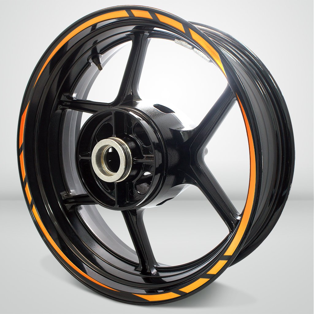 Reflective Orange Rim Tape for Kawasaki Ninja 650 - High Visibility Vinyl Decals for Motorcycle Wheels - Perfect for Night Riding & Safety Enhancement