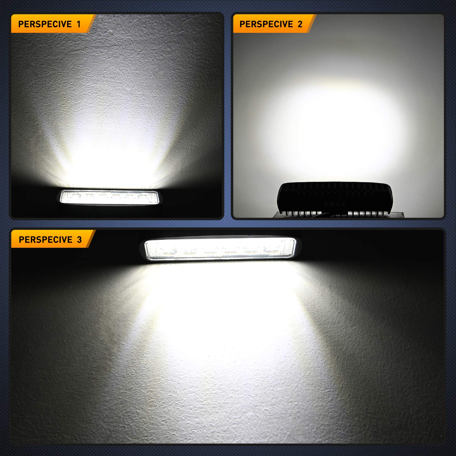 Nilight 4PCS 18W LED Light Bar - Spot Driving Fog Lights for Off Road, Boat, SUV, Jeep | Waterproof Work Lights for Outdoor Adventures & Night Driving