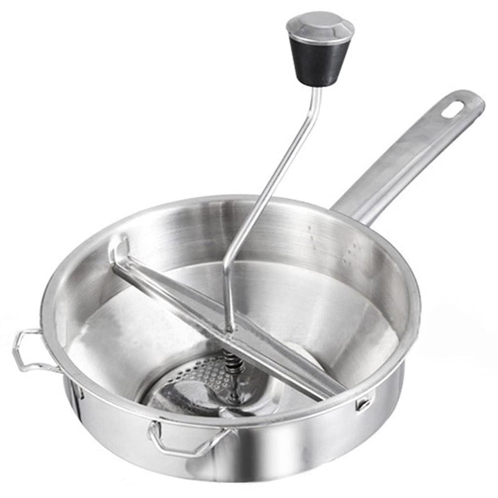 UPKOCH Stainless Steel Potato Masher & Food Mill with Grinding Discs - Rotary Handle for Smooth Purees, Sauces, Jams - Perfect for Mashed Potatoes, Applesauce, Baby Food & Kitchen Prep