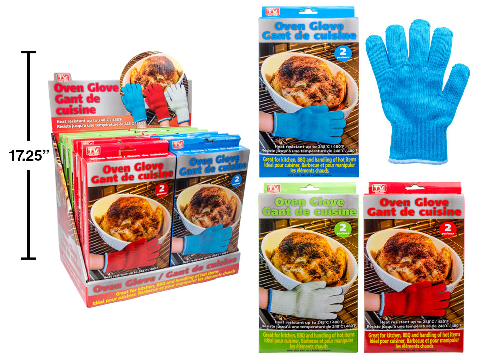 Heat-Resistant CTG 2-Piece Oven Gloves Set - 93029 - Perfect for Baking, Grilling & Kitchen Safety