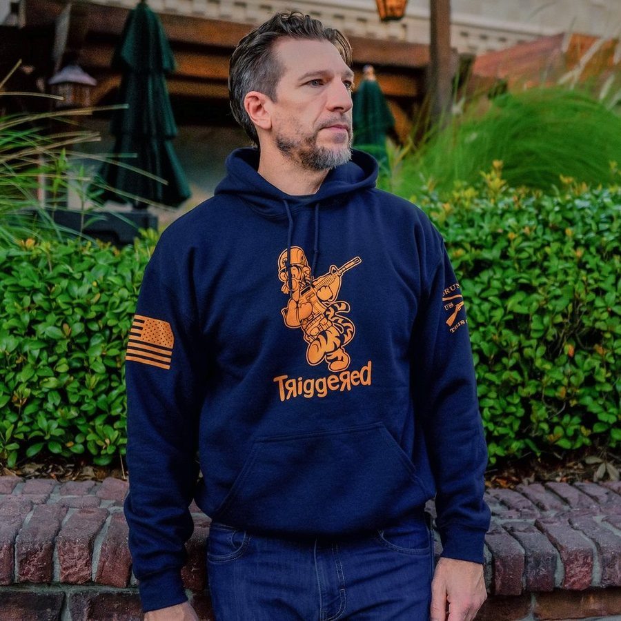 Triggered Hoodie Navy - Stylish & Comfortable Pullover for Men & Women - Perfect for Casual Wear, Gym, and Outdoor Activities