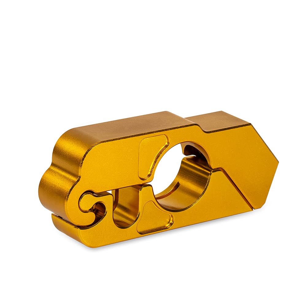 Universal Motorcycle Lock Anti-Theft Grip Lock - Golden Handlebar Throttle Security Lock for Enhanced Motorcycle Protection in Urban and Outdoor Scenes