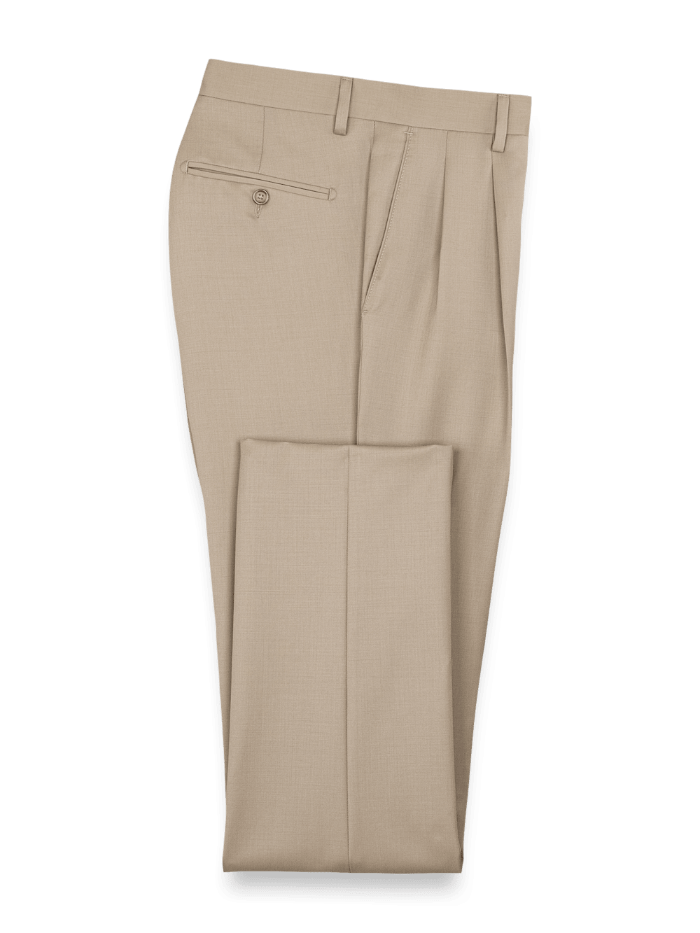 Premium Wool Gabardine Dress Pants for Men - Classic Tan Color | Office Wear, Business Casual & Formal Occasions