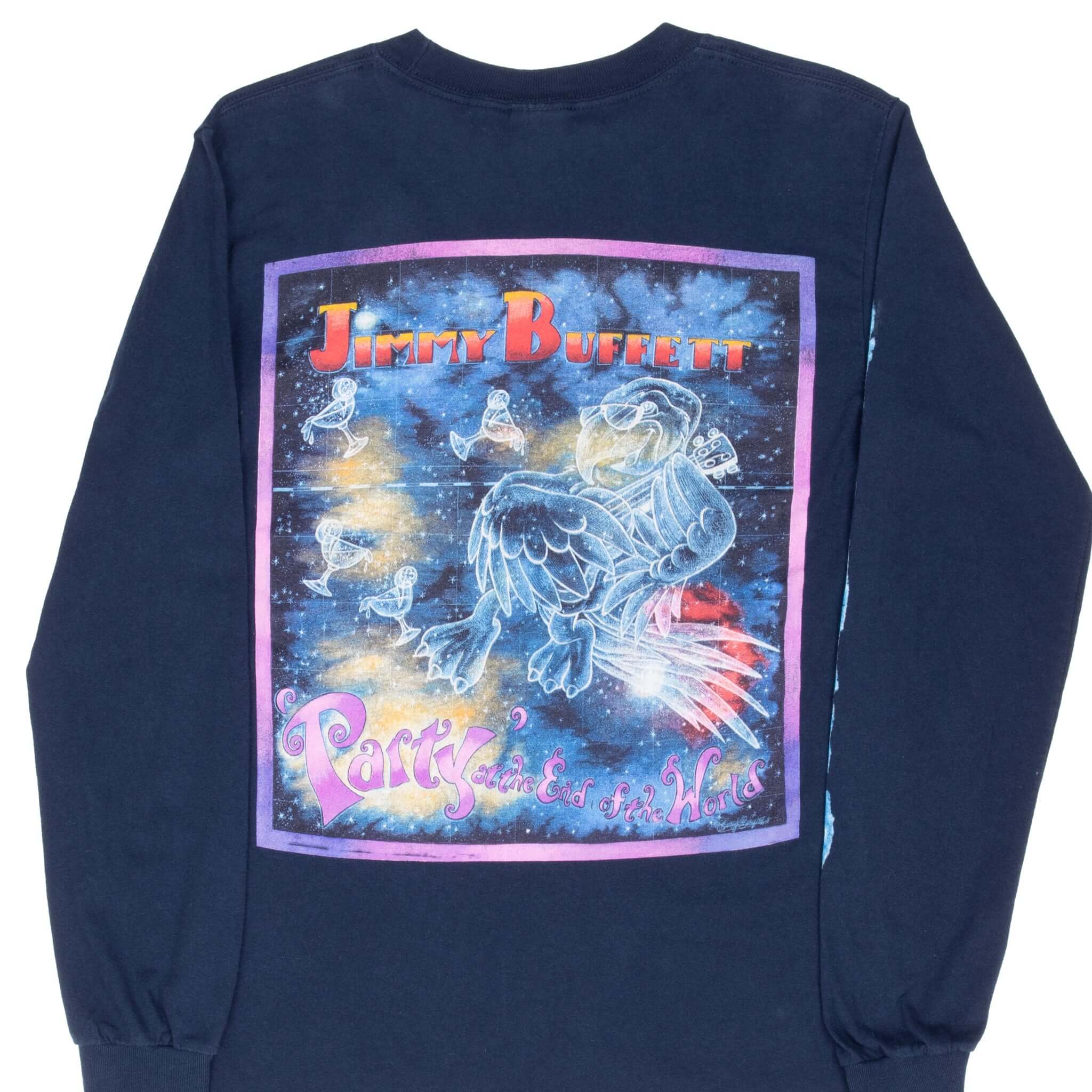 Vintage Jimmy Buffett Party at the End of the World 2006 Long Sleeve T-Shirt Small - Retro Concert Tee for Music Fans & Beach Lovers
