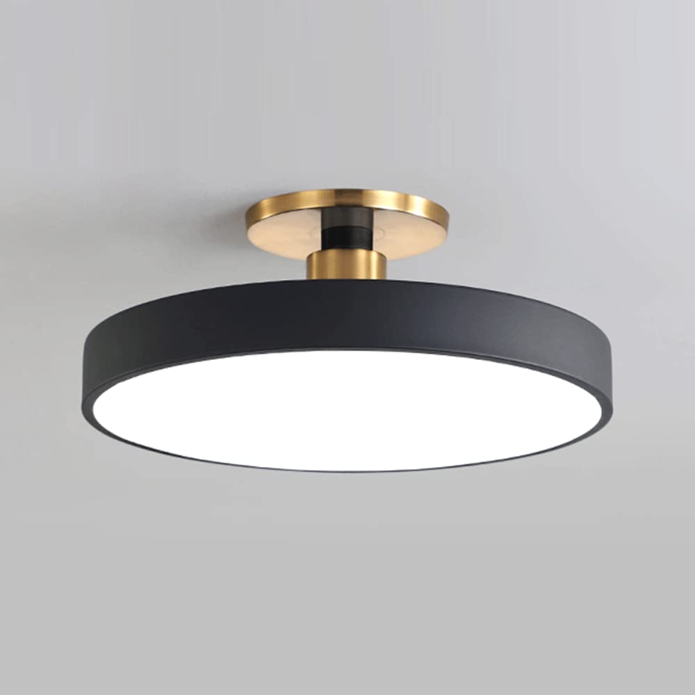 Modern Nordic Style Minimalist LED Ceiling Light - Round Acrylic Flush Mount Fixture with 3 Adjustable Color Temperatures (Super Bright) - Perfect for Living Room, Bedroom, Kitchen and Office Lighting