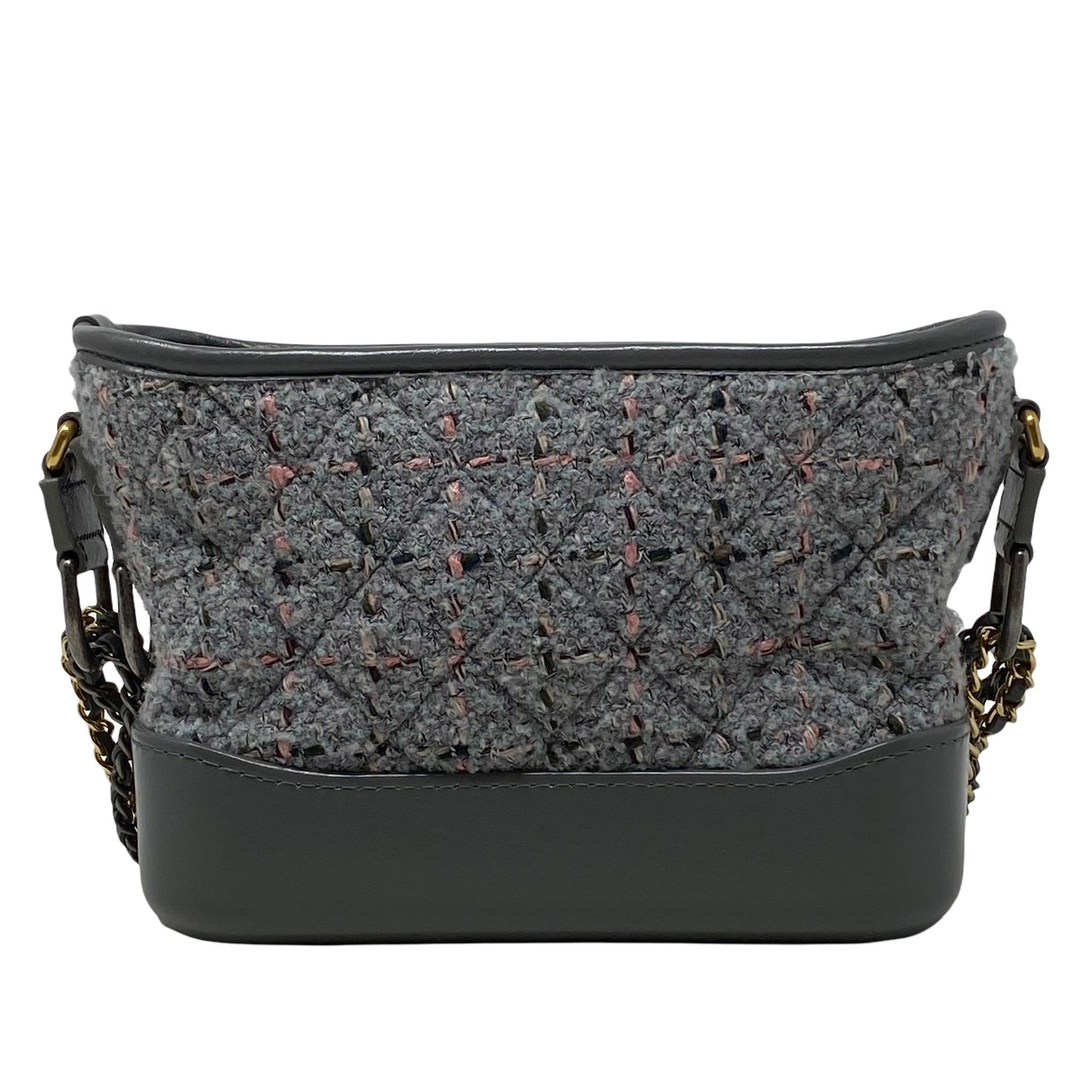Chanel Gray Tweed Small Gabrielle Hobo Bag - Luxury Designer Shoulder Bag for Women | Perfect for Work, Travel & Evening Events