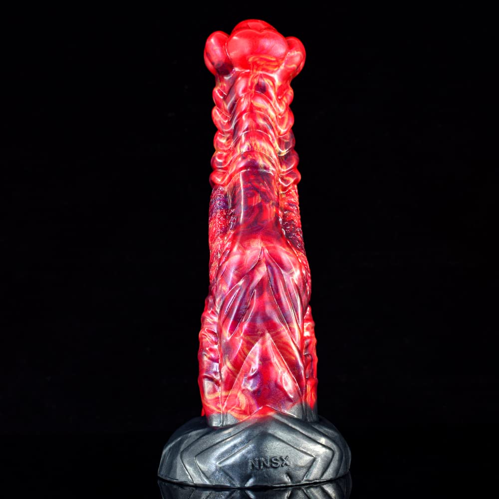BeHorny Liquid Silicone Alien/Fido Dildo Sex Toy with Strong Suction Cup - Realistic Adult Toy for Solo Play, Couples & BDSM Fantasy (Black)
