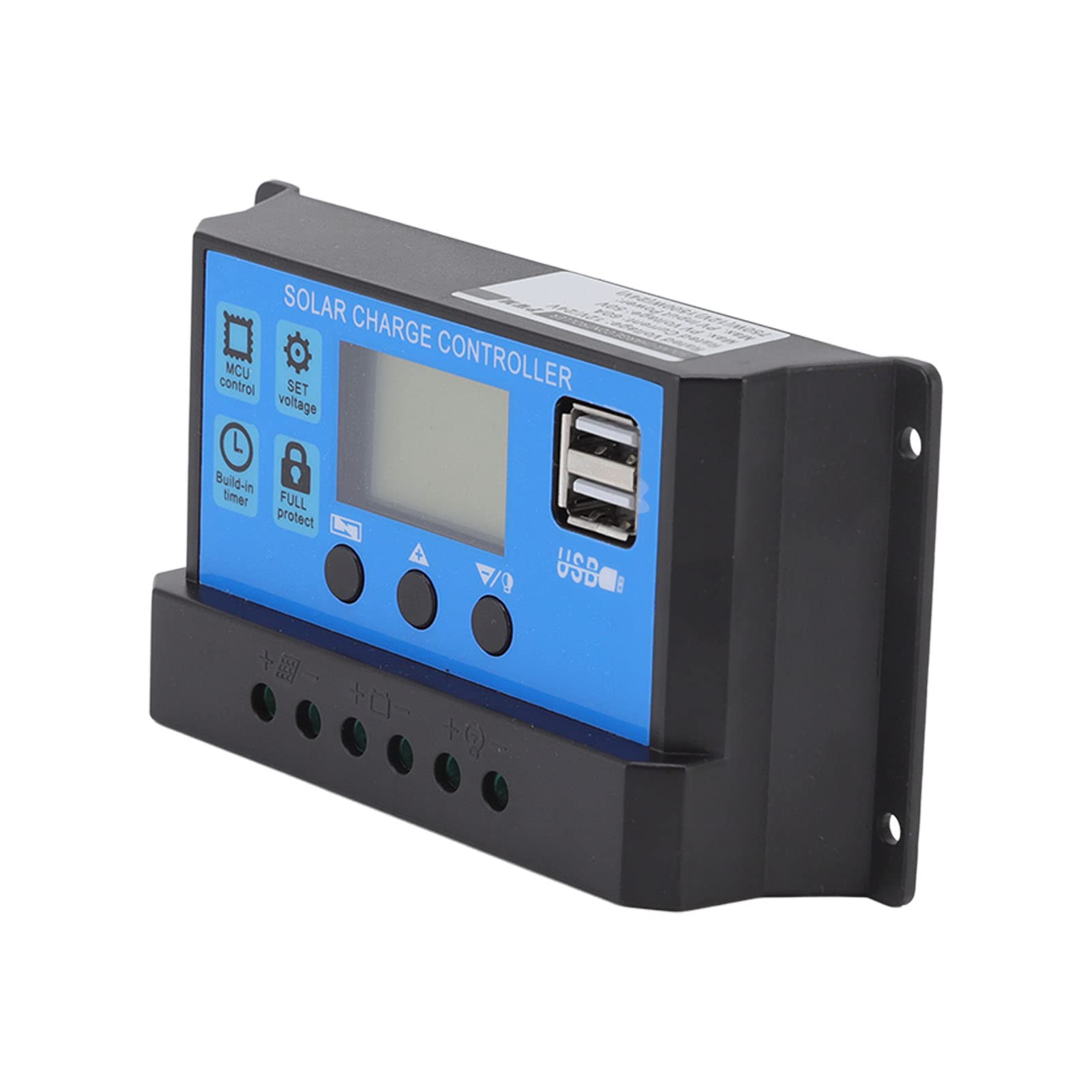 40A Solar Charge Controller with PWM, LCD Display & Short Circuit Protection - Industrial Grade for Solar Panel Charging Systems (Perfect for Off-Grid Power, RV, Marine & Home Solar Applications)