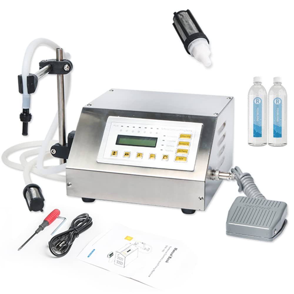 Digital Liquid Filling Machine Pump - 5ml to 3500ml Precise Volume Control for Water, Alcohol & Beverages | GFK160 Model with Extra Filter | Perfect for Home Brewing, DIY Cocktails & Small Business Production
