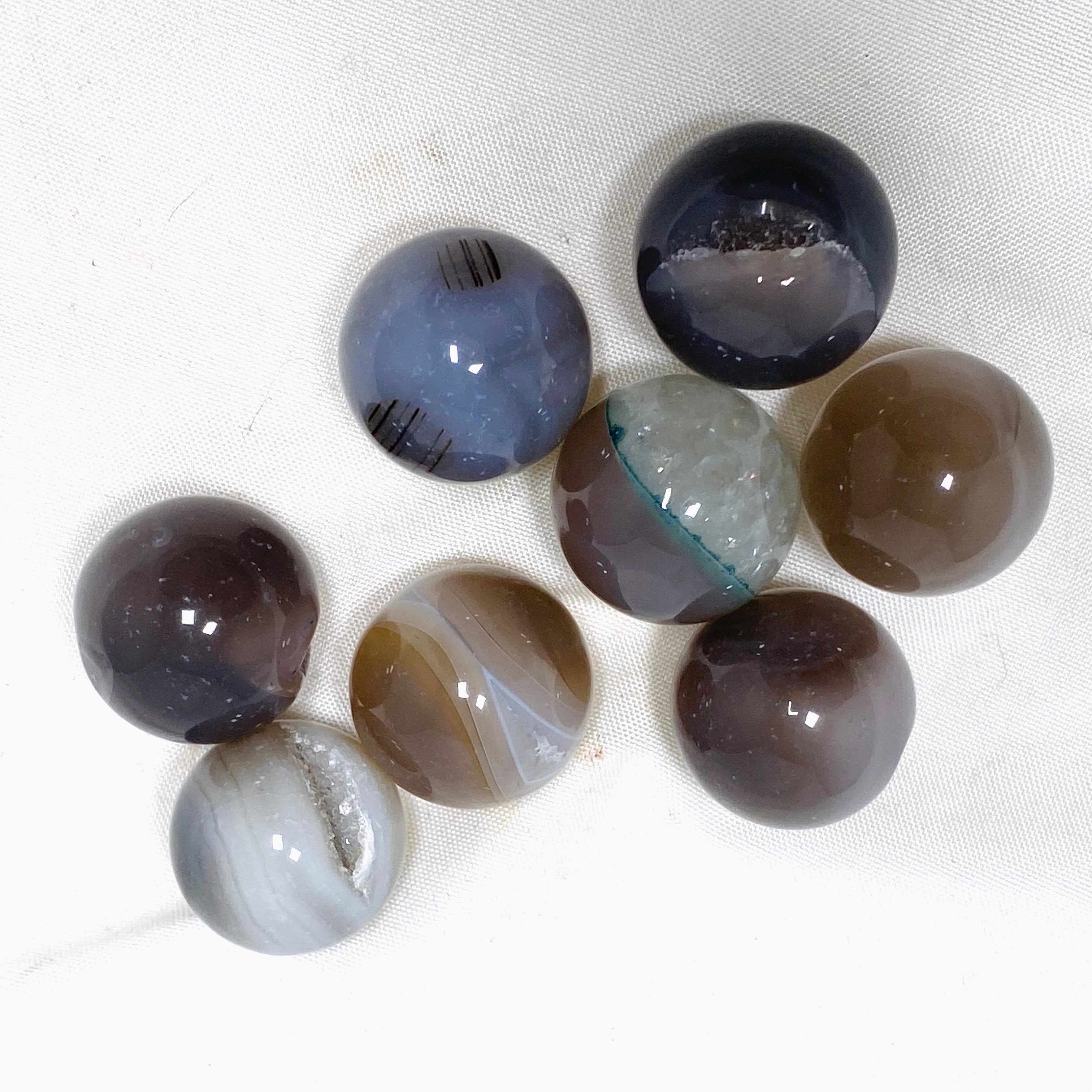 20mm-30mm Mini Spheres Assorted Gemstone Beads for Jewelry Making, DIY Crafts, and Home Decor - Natural Healing Stones for Meditation & Gifts