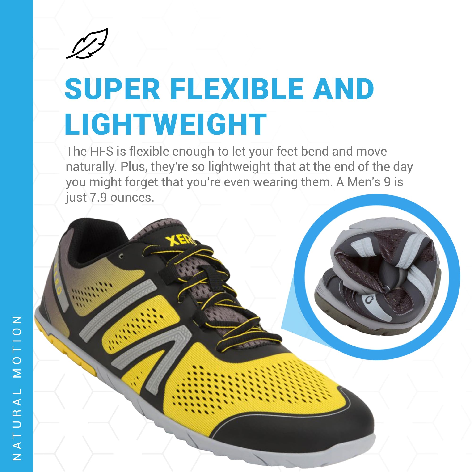 Xero Shoes Men's HFS Original Barefoot Running Shoes - Lightweight Minimalist Trail Runners for Natural Movement | Perfect for Trail Running, Hiking & Gym Workouts