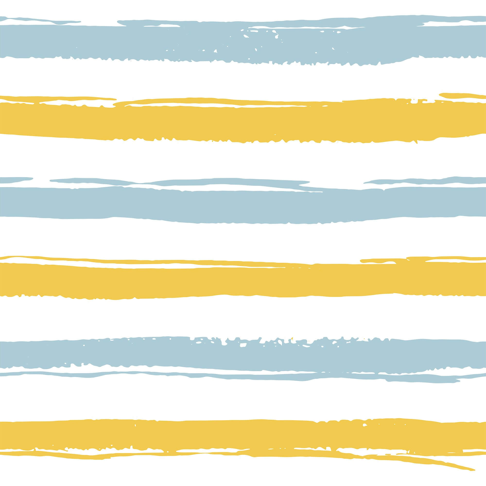 Blue and Yellow Striped Peel and Stick Removable Wallpaper - Self-Adhesive Decorative Wall Covering for Bedroom, Nursery, Living Room & Office Decor