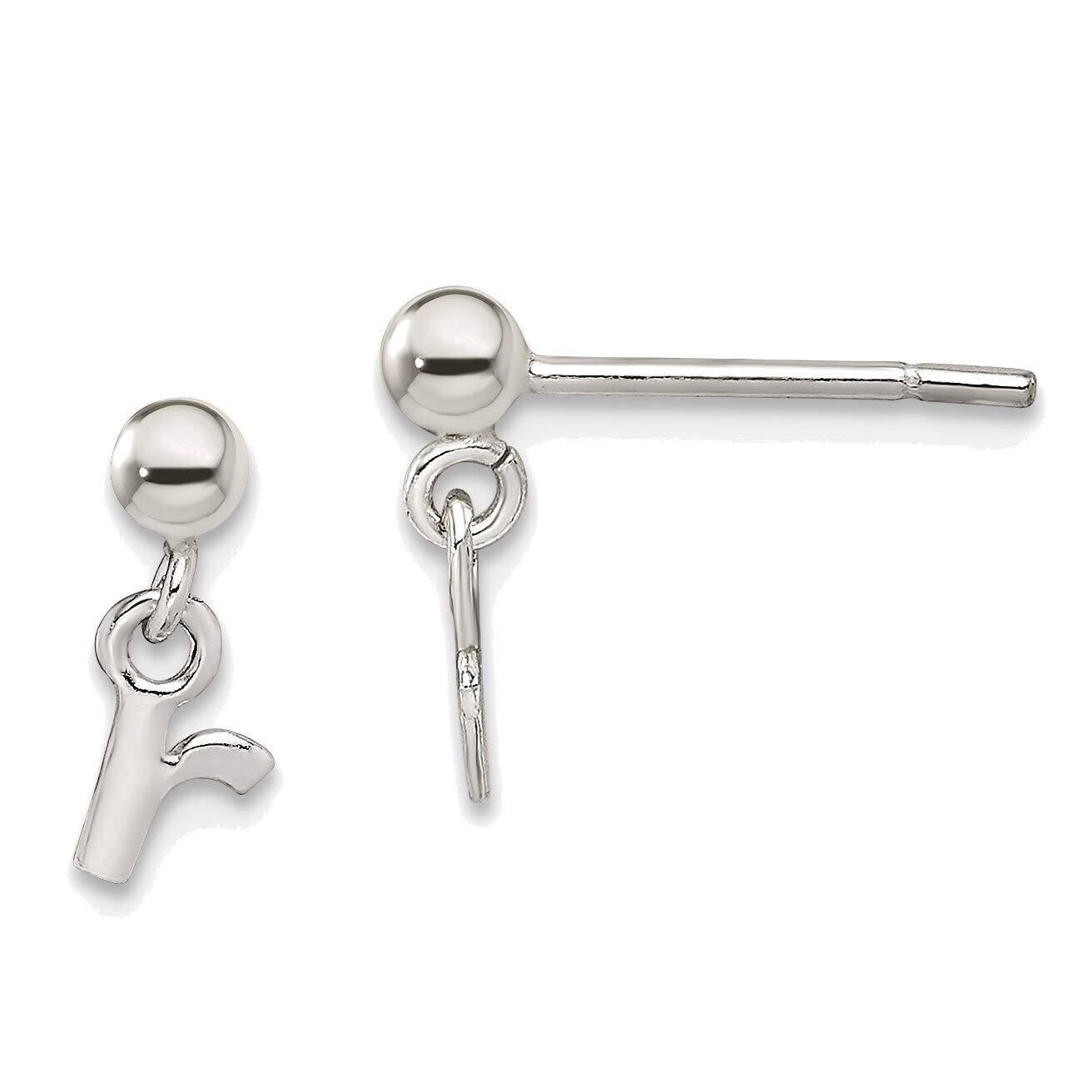 Sterling Silver Polished R Dangle Post Earrings for Women - Elegant & Hypoallergenic Jewelry for Parties, Weddings & Everyday Wear