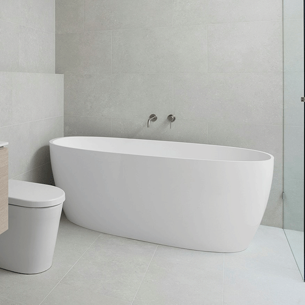 ADP Submerge 1600mm Freestanding Bathtub in White - Modern Luxury Bath for Spa-Like Relaxation at Home