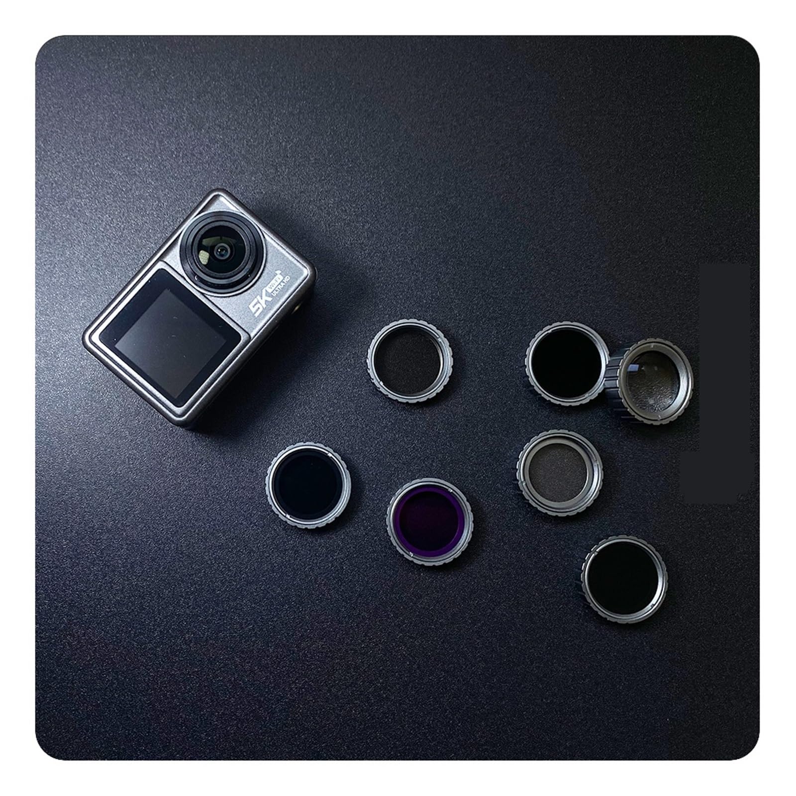NMBHUS 5K 4K 60FPS Action Camera with Interchangeable Lens, 48MP Zoom, Electronic Stabilizer, WiFi - Perfect for Vlogging, Travel Adventures, Sports Recording & Underwater Photography (64GB Included)