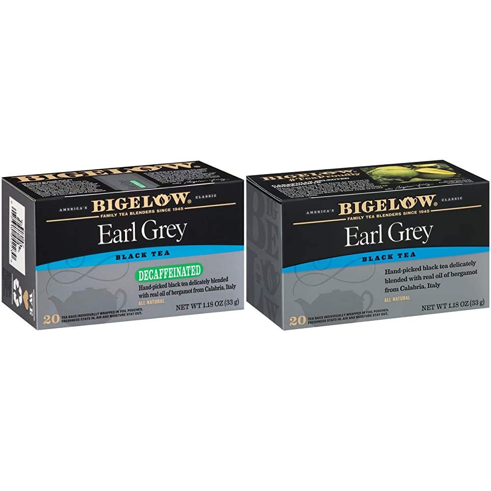 Bigelow Earl Grey & Decaf Black Tea Bags - 240 Count | Premium English Breakfast Tea for Afternoon Tea, Office & Relaxation
