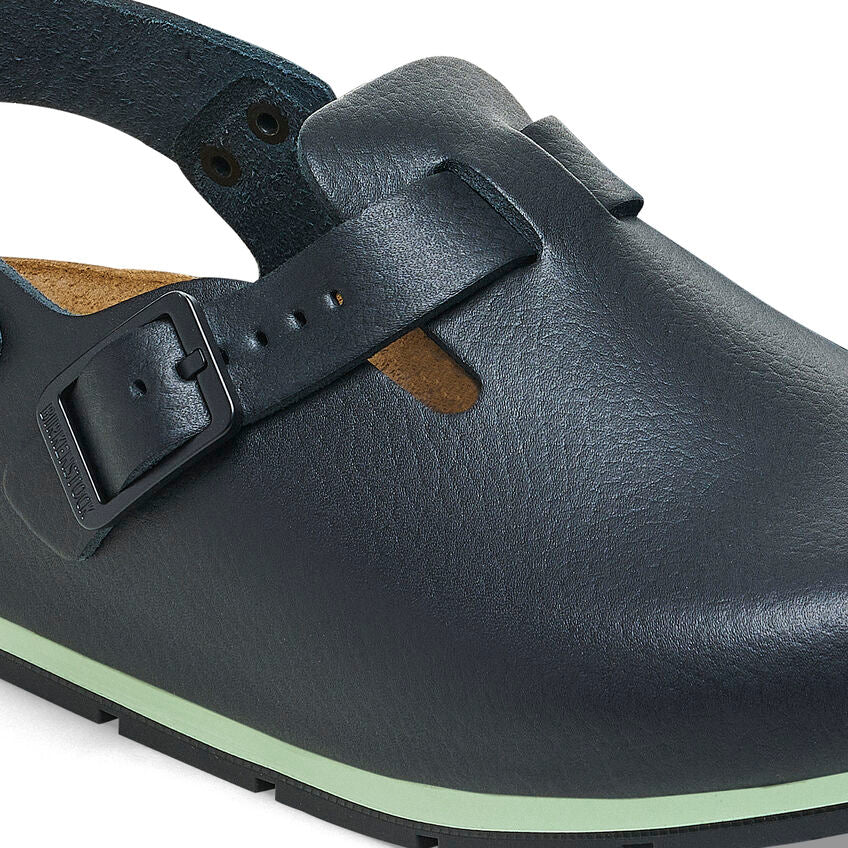 Birkenstock Tokio Pro Leather Shoes for Men & Women - Black Leather Slip-Resistant Work Shoes for Nurses, Chefs & Professionals - Comfortable & Durable Footwear for Healthcare, Restaurant & Industrial Work