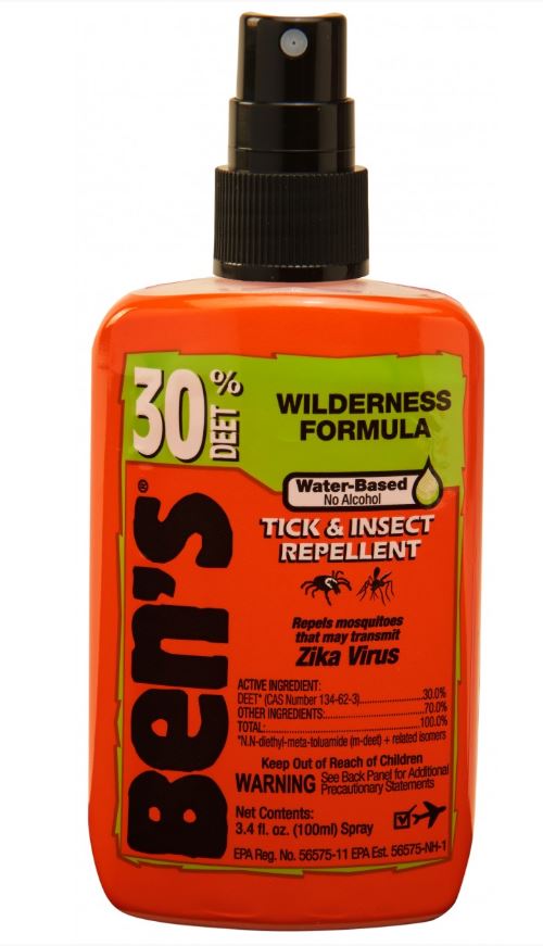 30% DEET Tick & Insect Repellent Pump Spray (3.4 oz) - Effective Bug Spray for Outdoor Activities, Camping, Hiking & Travel