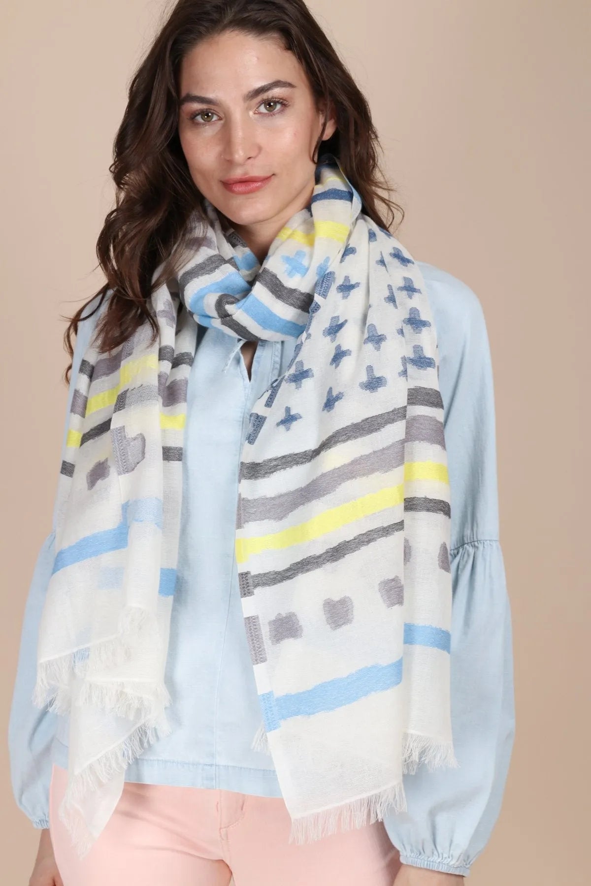 Stylish and Soft Crossing Paths Scarf for Women - Lightweight Winter Fashion Accessory - Perfect for Cold Weather, Travel, and Outdoor Activities