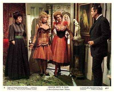 Vintage Heaven with a Gun 8x10 Lobby Card - Glenn Ford, Angelique Pettyjohn, Carolyn Jones - Classic Western Movie Memorabilia for Collectors & Film Enthusiasts - Perfect for Home Theater Decor, Movie Room Display & Vintage Collectibles